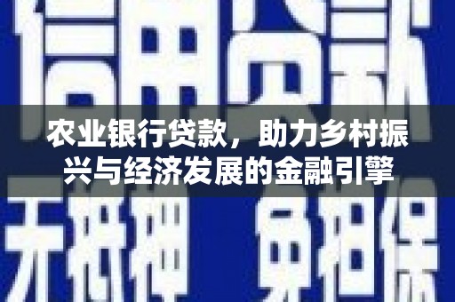 十堰农业银行贷款，助力乡村振兴与经济发展的金融引擎