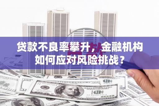 十堰贷款不良率攀升，金融机构如何应对风险挑战？