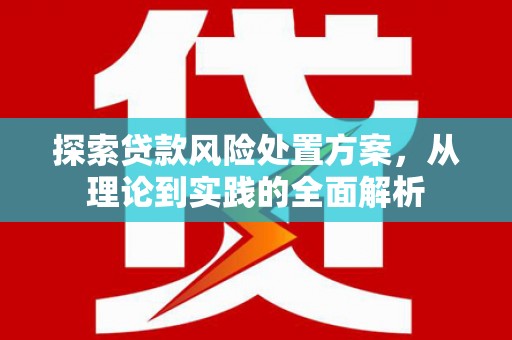 十堰探索贷款风险处置方案，从理论到实践的全面解析