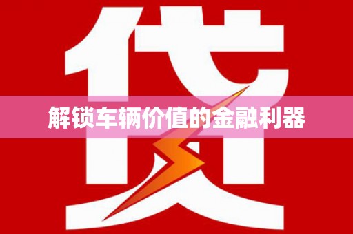 十堰解锁车辆价值的金融利器