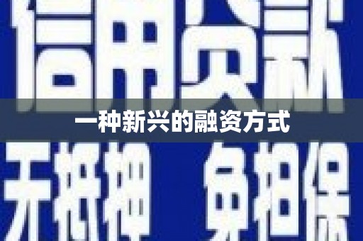 十堰一种新兴的融资方式