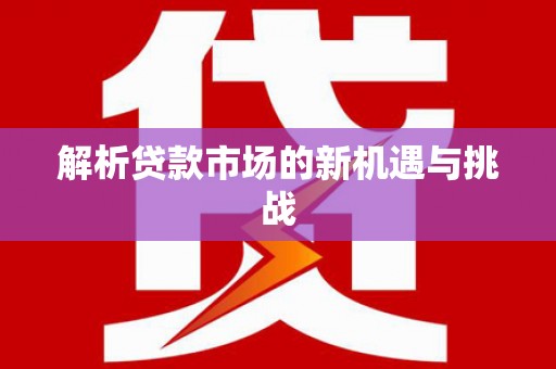 十堰解析贷款市场的新机遇与挑战